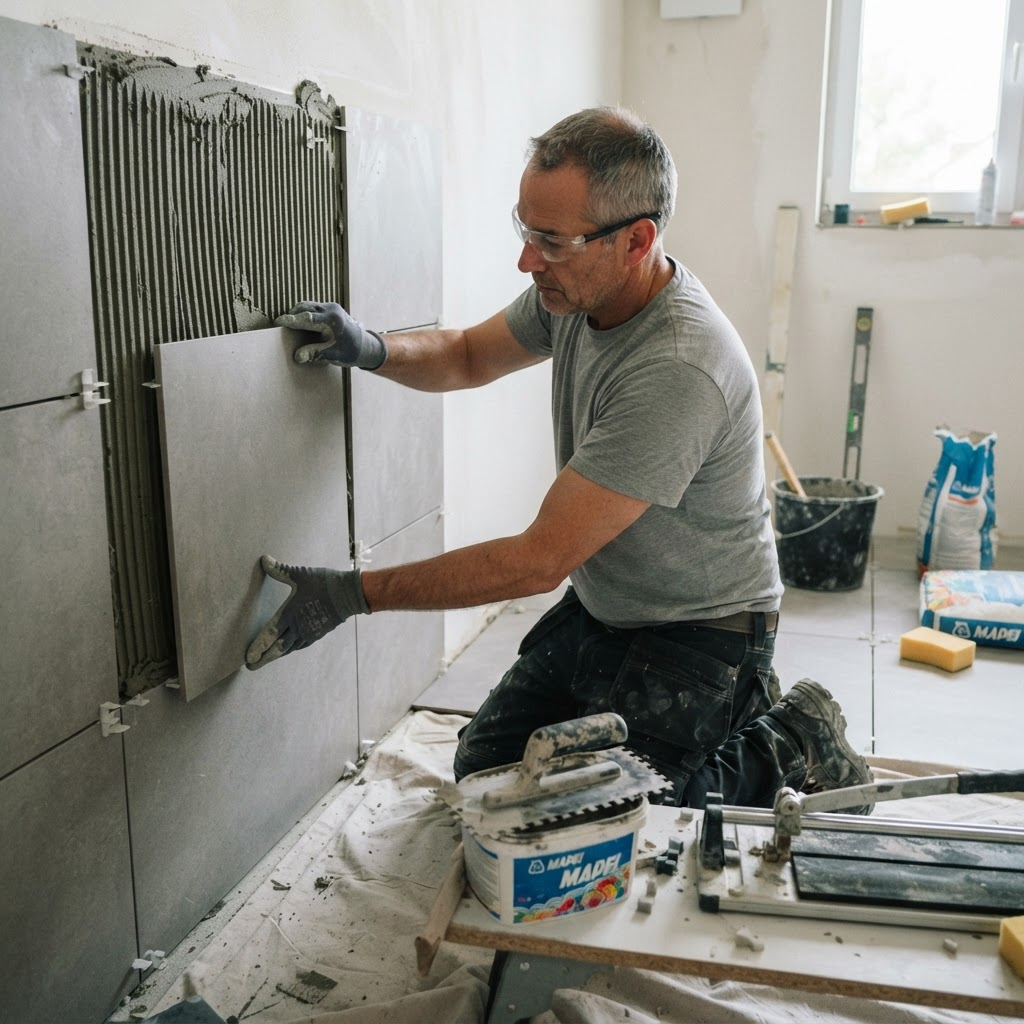 Professional tile installation